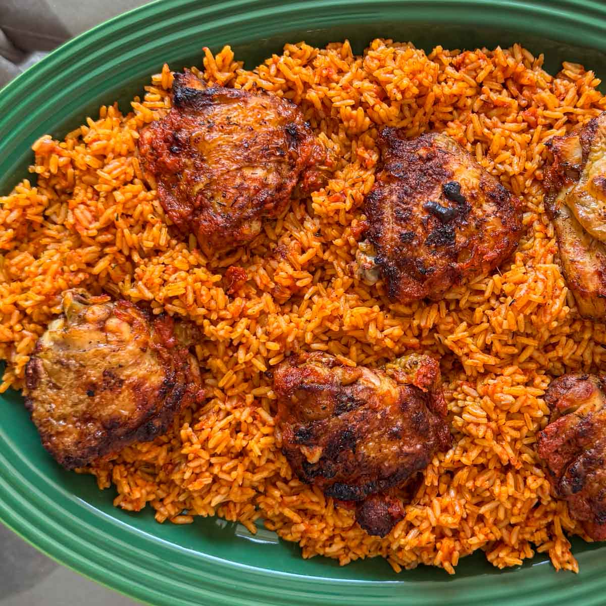Jollof rice and chicken